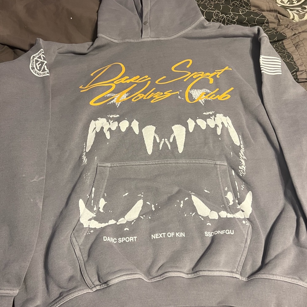 Darc Sport - Out For Blood Pierce Hoodie - Mens XL - NWT - Purple Stone/Gold - Picture 2 of 5